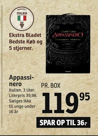 SPAR Appassinero tilbud