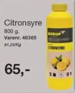 Harald Nyborg Borup citronsyre tilbud
