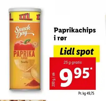 Paprikachips i rør