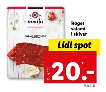 Let-Køb Røget salami i skiver tilbud