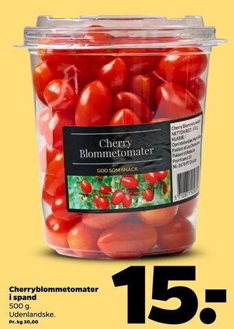 Cherryblommetomater i spand