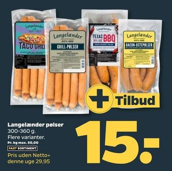 Netto Langelænder pølser tilbud