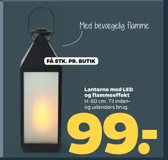 Netto Lanterne med LED og flammeeffekt tilbud