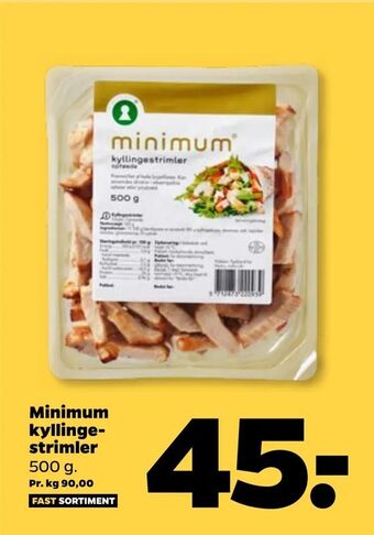 Netto Minimum kyllingestrimler tilbud