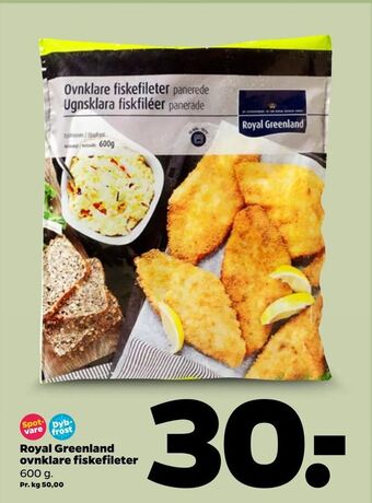 Netto Royal Greenland ovnklare fiskefileter tilbud