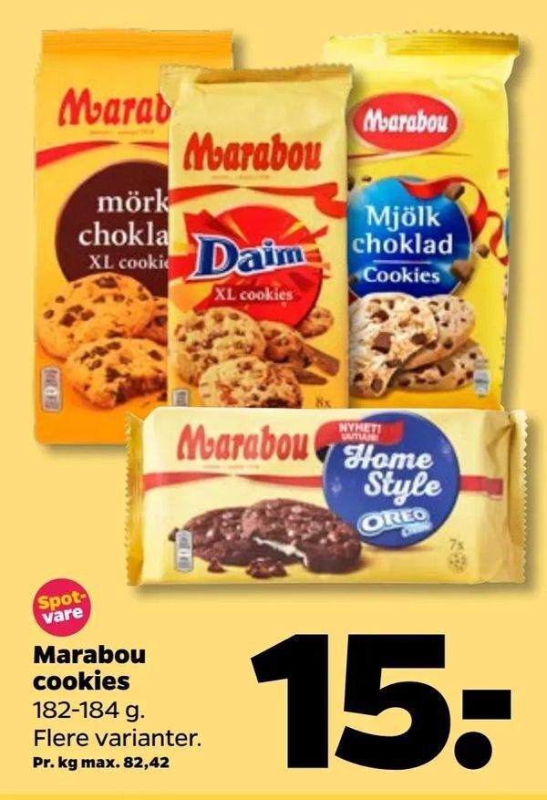Marabou cookies tilbud hos Netto
