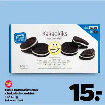 Netto Easis kakaokiks eller chokolade cookies tilbud