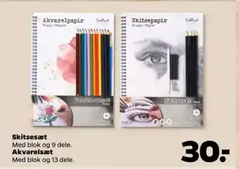 Skitsesæt, Akvarelsæt