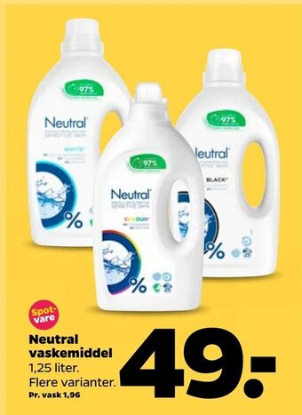 Netto Neutral vaskemiddel tilbud