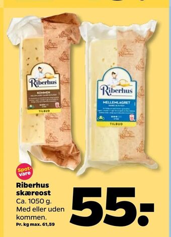 Netto Riberhus skæreost tilbud