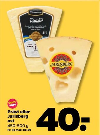Präst eller Jarlsberg ost
