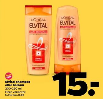 Netto Elvital shampoo eller balsam tilbud