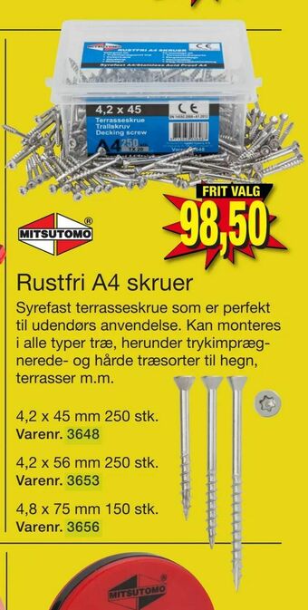 Harald Nyborg Rustfri A4 skruer tilbud