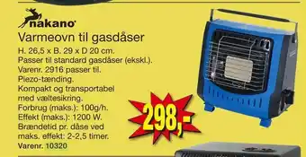 Varmeovn til gasdåser