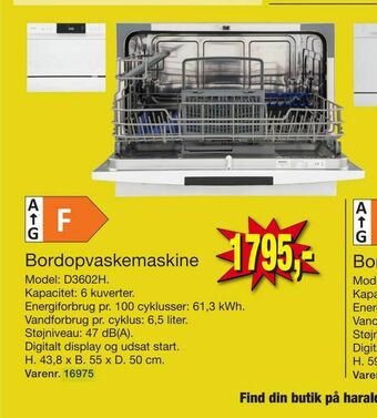 Harald Nyborg Bordopvaskemaskine tilbud