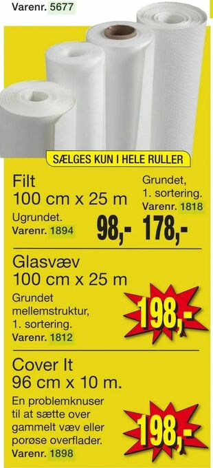 Harald Nyborg Glasvæv 100 cm x 25 m tilbud