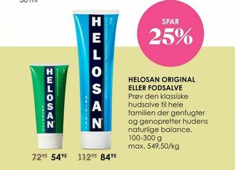 Matas Helosan original eller fodsalve tilbud