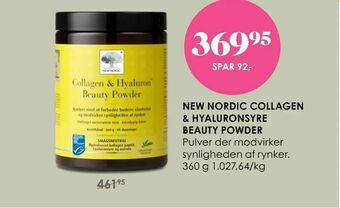 Matas New nordic collagen & hyaluronsyre beauty powder tilbud