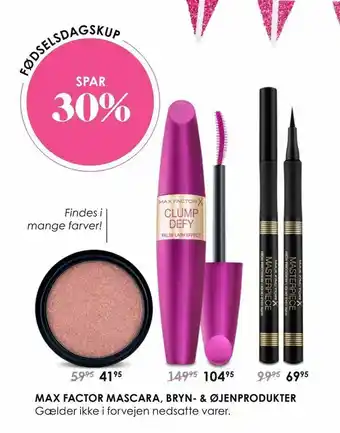 Matas Max factor mascara, bryn- & øjenprodukter tilbud
