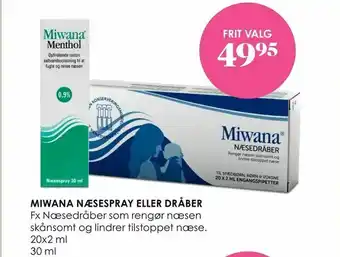 Miwana næsespray eller dråber