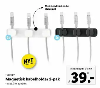 Magnetisk kabelholder 2-pak