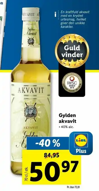 Let-Køb Gylden akvavit tilbud