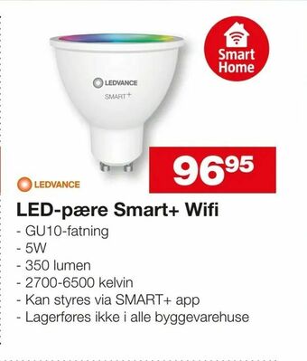 Bauhaus LED-pære Smart+ Wifi tilbud