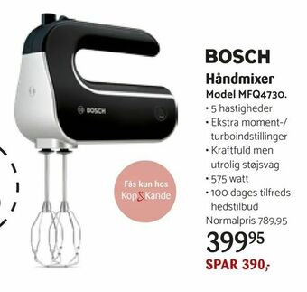 Kop & Kande Håndmixer Model MFQ4730 tilbud