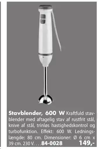 Stavblender, 600 W
