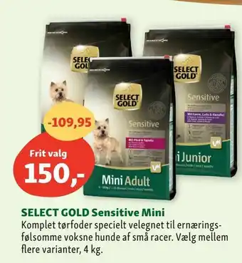 Maxi Zoo SELECT GOLD Sensitive Mini tilbud
