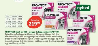 FRONTECT Spot-on flåt-, mygge- & loppemiddel SPOT-ON