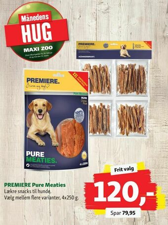 Maxi Zoo PREMIERE Pure Meaties tilbud