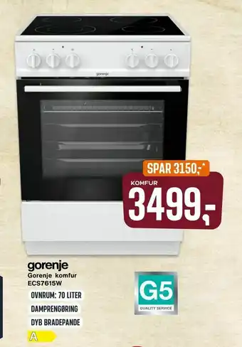 Skousen Gorenje komfur ECS7615W tilbud