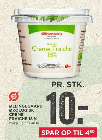 MENY Øllingegaard økologisk creme fraiche 18 % tilbud