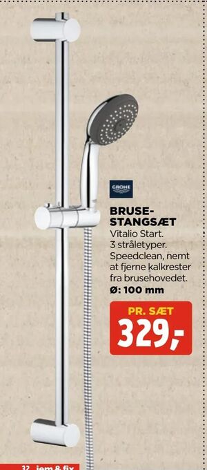 jem & fix Brusestangsæt tilbud