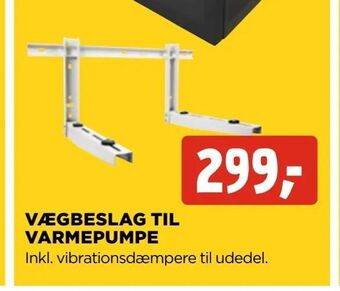 Vægbeslag til varmepumpe