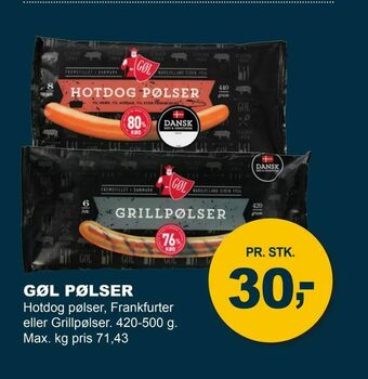 Let-Køb Gøl pølser tilbud