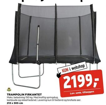 Trampolin firkantet