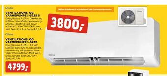jem & fix Ventilations- og varmepumpe s-5232 tilbud