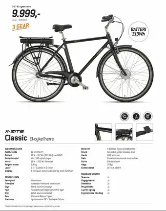 Thansen 28"/ el-cykel herre tilbud