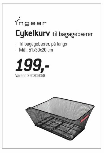 Thansen Cykelkurv til bagagebærer tilbud