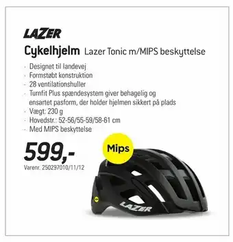 Thansen Cykelhjelm Lazer Tonic m/MIPS beskyttelse tilbud
