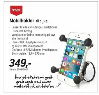Mobilholder til cykel