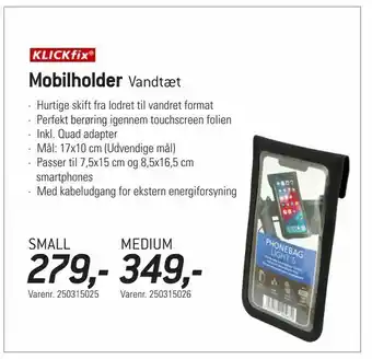 Thansen Mobilholder Vandtæt tilbud