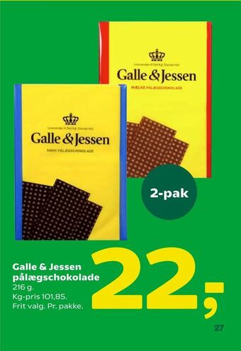 Coop 365 Galle & Jessen pålægschokolade tilbud