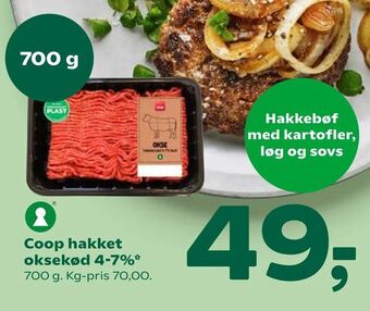 Coop 365 Coop hakket oksekød 4-7% tilbud