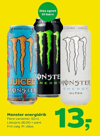 Coop 365 Monster energidrik tilbud