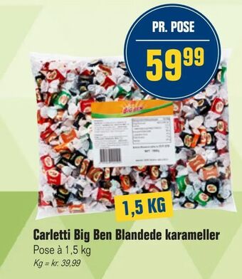 Otto Duborg Carletti Big Ben Blandede karameller tilbud
