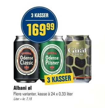 Otto Duborg Albani øl tilbud