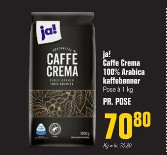 Poetzsch Padborg ja! Caffe Crema 100% Arabica kaffebønner tilbud